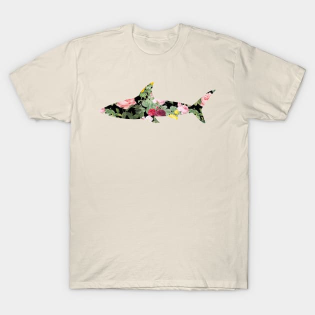 Floral Shark T-Shirt by uncommontee